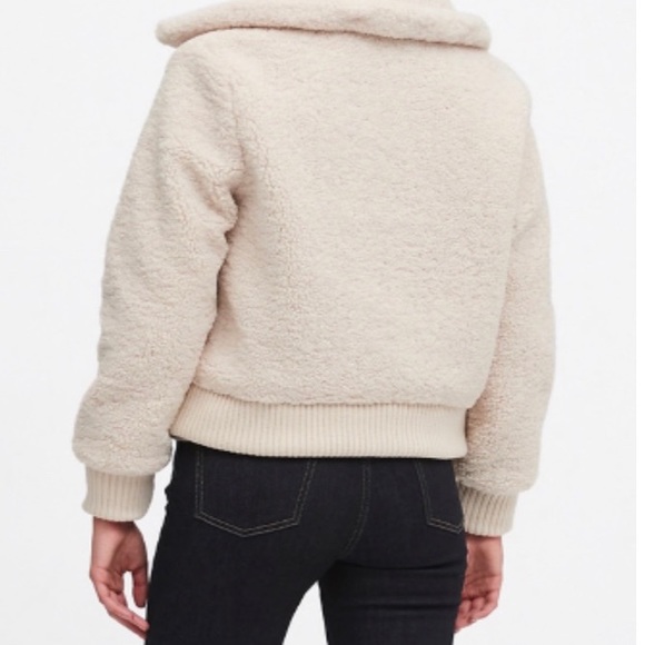 Banana Republic Sherpa Bomber Jacket XXS - Picture 3 of 5